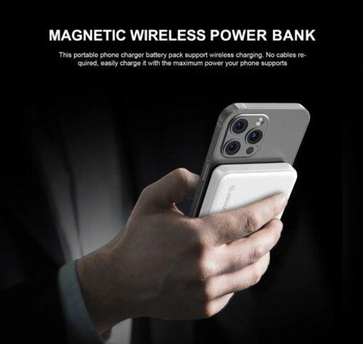 ESoulK TYPC-C Magnetic Wireless Portable Charger 5000mah Battery Power Bank 5W