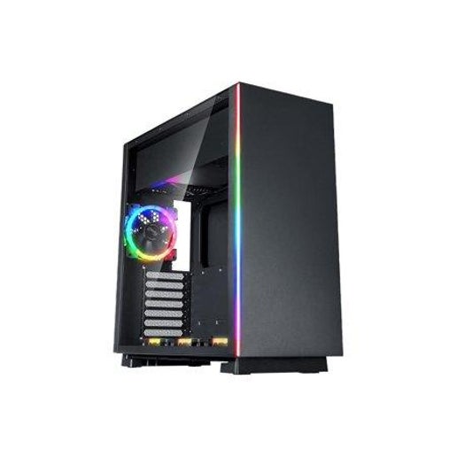 RoseWill Atx Mid Tower Gaming PC Computer Case c Compatible Dual Ring RGB LED Fans & HDD/SSD Glass & Steel