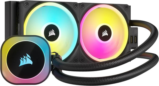 CorsAIR - ICUE Link H100I RGB Liquid CPU Cooler with QX120 RGB Fans