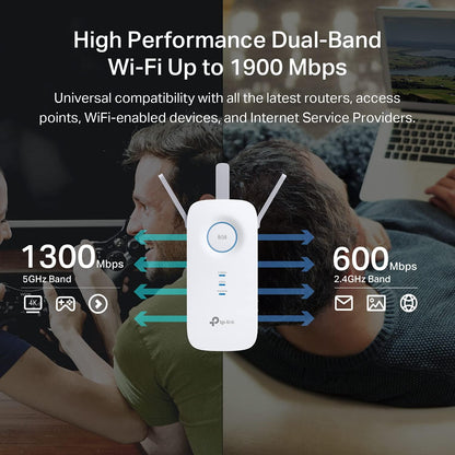 TP-Link Re550 Dual Band 600 MbPS Ac1900 Mesh Wi-Fi Range Extender