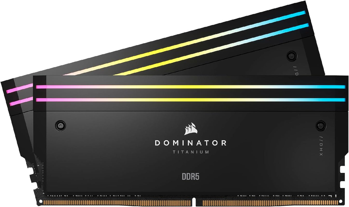 CORSAIR Dominator Titanium RGB DDR5 RAM 64GB (2x32GB) DDR5 6600MHz CL32 Intel XMP iCUE Compatible Computer Memory - Black