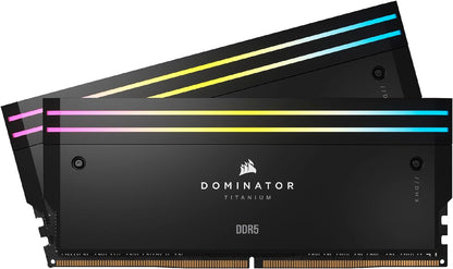 CORSAIR Dominator Titanium RGB DDR5 RAM 64GB (2x32GB) DDR5 6600MHz CL32 Intel XMP iCUE Compatible Computer Memory - Black