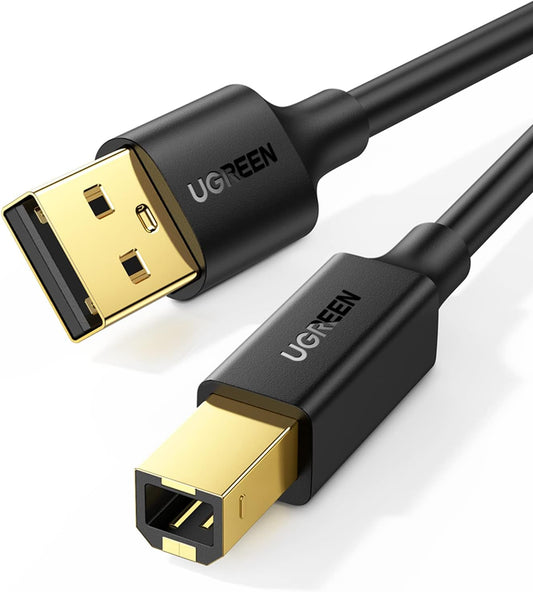 UGREEN USB Printer Cable - USB A to B Cable, 2.0 USB B Cable High-Speed Printer Cord Compatible with Hp, Canon, Brother