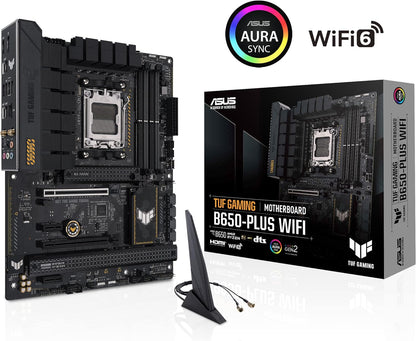 ASUS - TUF Gaming B650-Plus Wifi (Socket Am5) AMD B650 ATX DDR5 Wi-Fi 6 Motherboard - Black