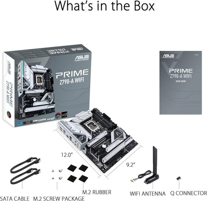 ASUS Prime Z790-A WiFi 6E LGA 1700(Intel 14th,13th&12th) ATX Motherboard (16+1 DrMOS, PCIe 5.0,DDR5,4X M.2 Slots,2.5 Gb LAN,USB 3.2 Gen 2 Front Panel Type-C, Thunderbolt 4/USB4, DP)