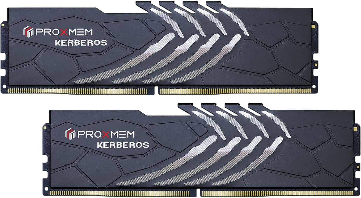 Proxmem Kerberos DDR5 RAM 32GB (2x16GB) 5200MT/S (PC5-41600) 1.25V Cl40-40-40 288 Pin Desktop Memory Kit-Black