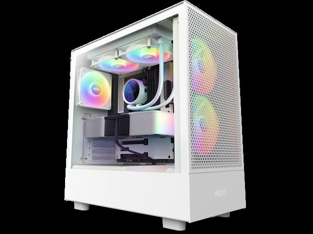 NZXT - H5 Flow RGB Atx Mid-Tower Case with RGB Fans