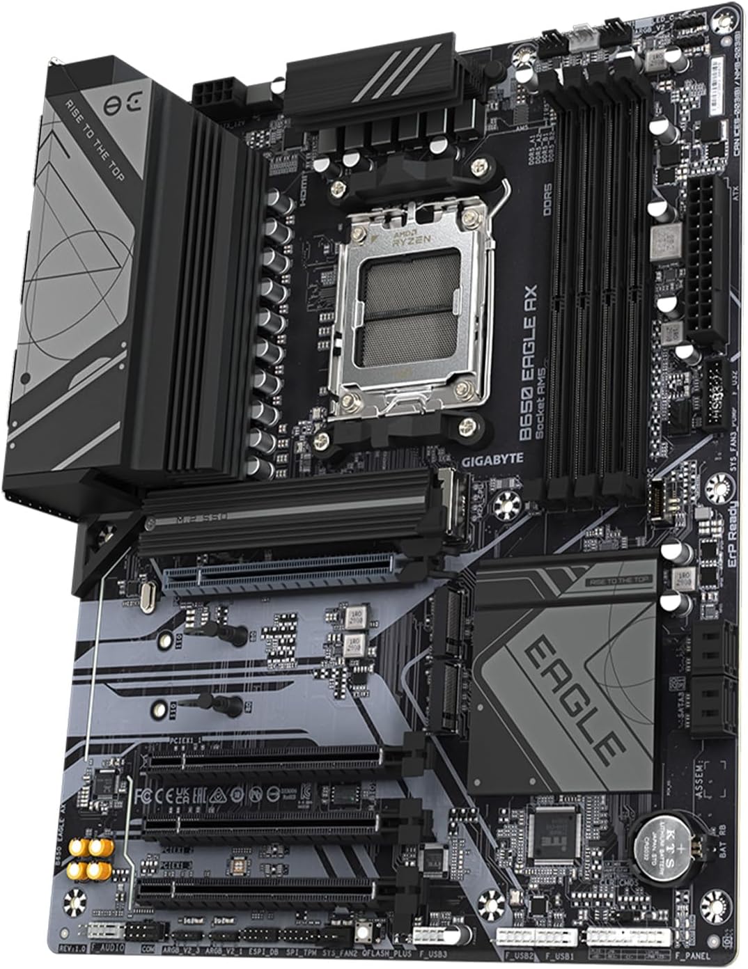 Gigabyte - B650 Eagle AX (Socket Am5) AMD B650 ATX DDR5 Wi-Fi 6e Motherboard - Black