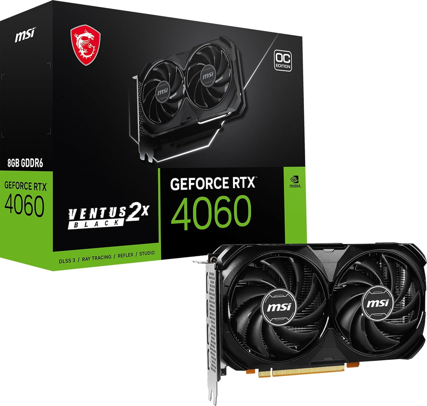 MSI Gaming RTX 3050 Ventus 2X 6G OC Graphics Card (NVIDIA RTX 3050)