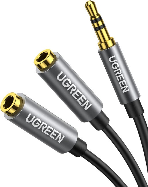 UGREEN Headphone Splitter 3.5mm Audio Stereo Y Splitter Extension Cabl ...