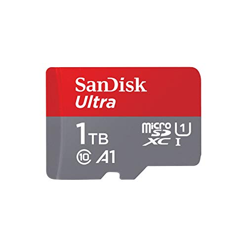 SanDisk 512GB Ultra microSDXC UHS-I Memory Card with Adapter - Up to 150MB/s, C10, U1, Full HD, A1, MicroSD Card - SDSQUAC-512G-GN6MA