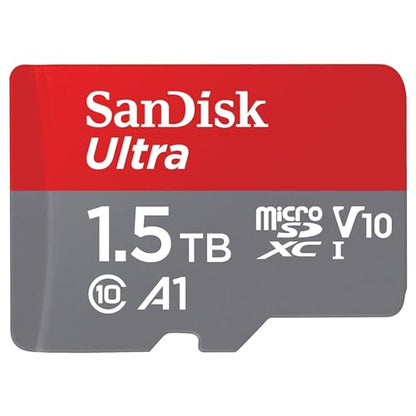 SanDisk 512GB Ultra microSDXC UHS-I Memory Card with Adapter - Up to 150MB/s, C10, U1, Full HD, A1, MicroSD Card - SDSQUAC-512G-GN6MA