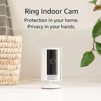 All-new Ring Indoor Cam (2nd Gen) | latest generation, 2023 release | 1080p HD Video & Color Night Vision, Two-Way Talk, and Manual Audio & Video Privacy Cover | White