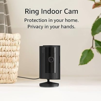 All-new Ring Indoor Cam (2nd Gen) | latest generation, 2023 release | 1080p HD Video & Color Night Vision, Two-Way Talk, and Manual Audio & Video Privacy Cover | White