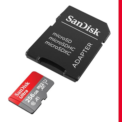 SanDisk 512GB Ultra microSDXC UHS-I Memory Card with Adapter - Up to 150MB/s, C10, U1, Full HD, A1, MicroSD Card - SDSQUAC-512G-GN6MA