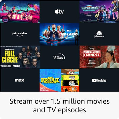 Amazon Fire TV Stick 4K, brilliant 4K streaming quality, TV and smart home controls, free and live TV